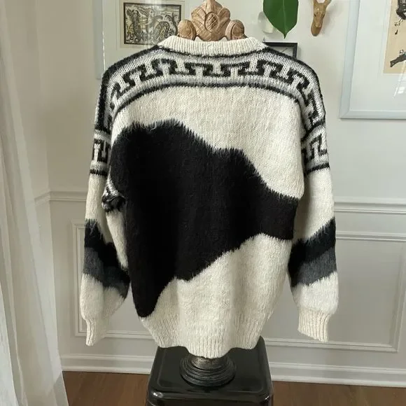 Vintage Paititi Woolens Co Juneau Alaska Geometric Cardigan S - Picture 5 of 7